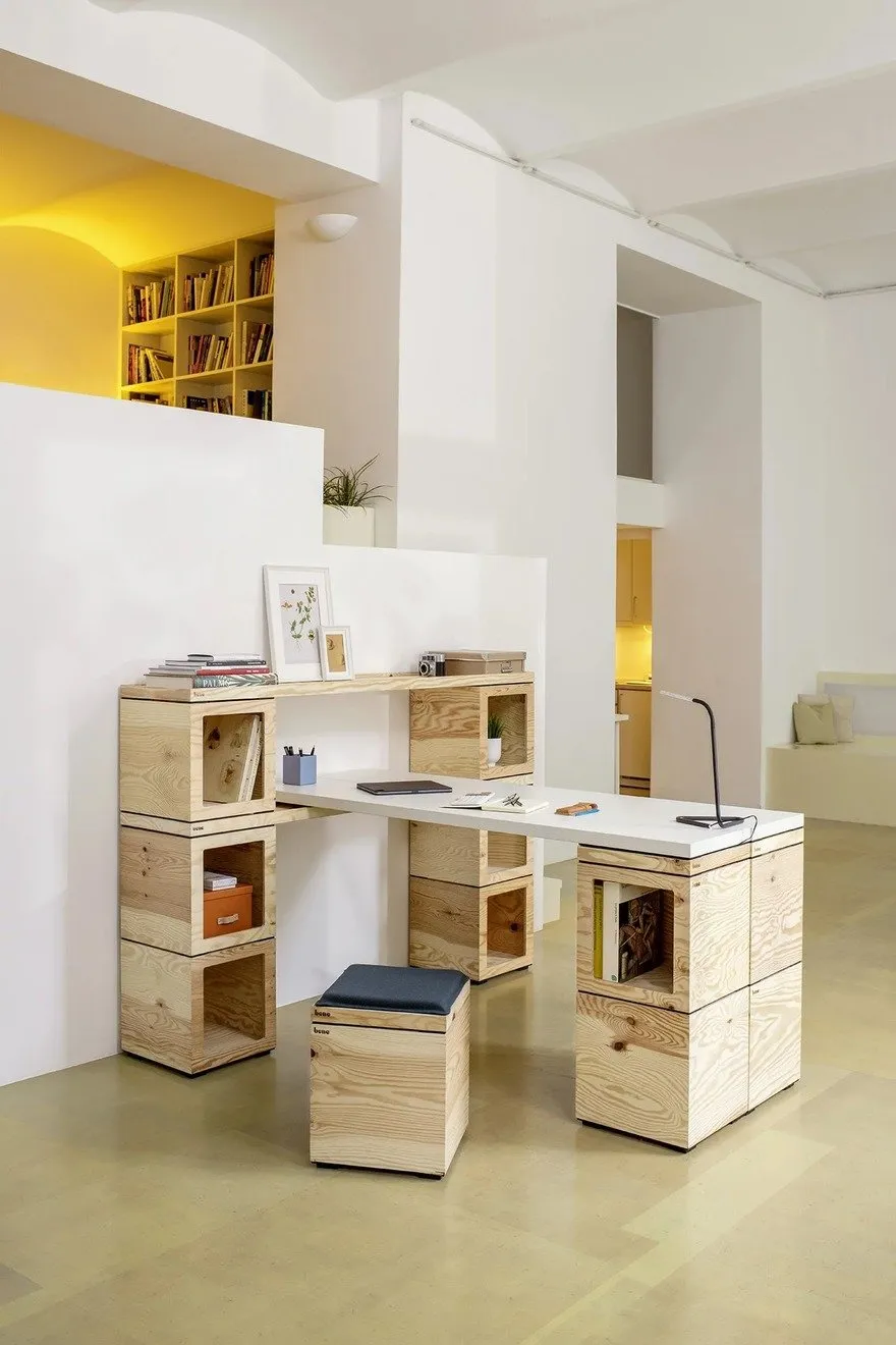 Milk-Crate-like Modular Furniture for Working Adults